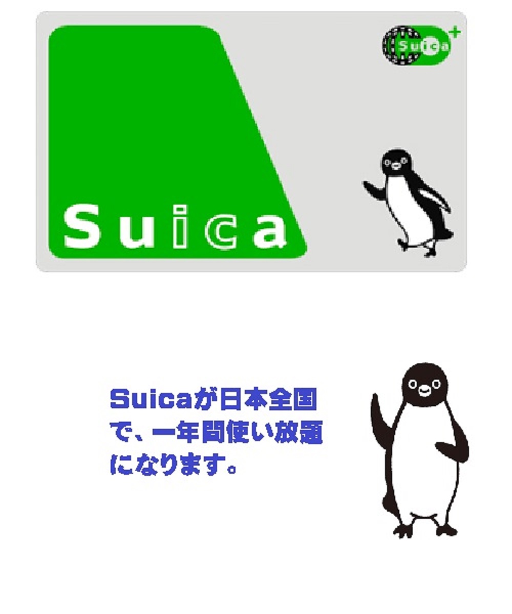 交通系ICカード suica 1年間使い放題